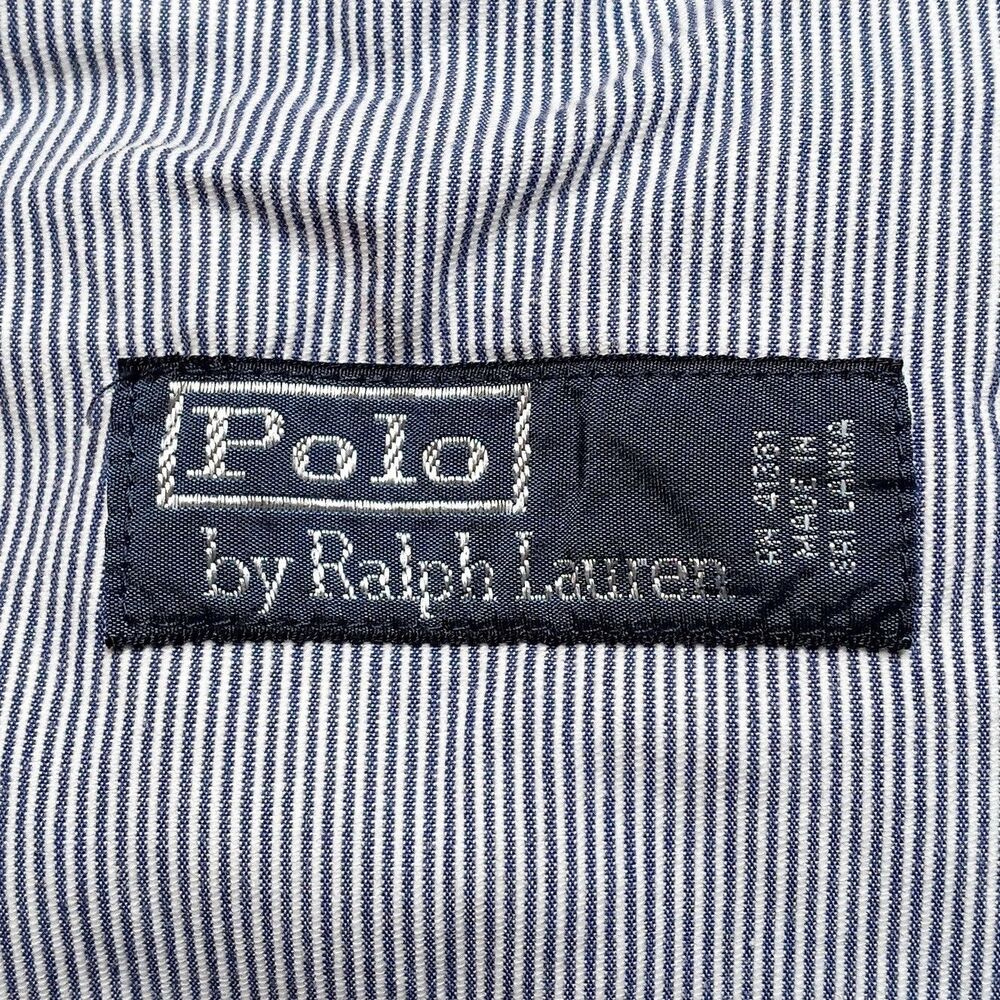 Polo Ralph Lauren Seersucker Pinstripe Shorts Size 38 Chino Preppy Blue - Picture 4 of 8